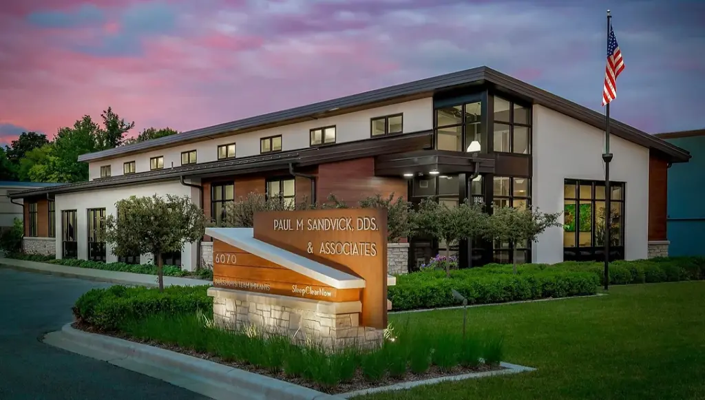 Sandvick dental office at sunset