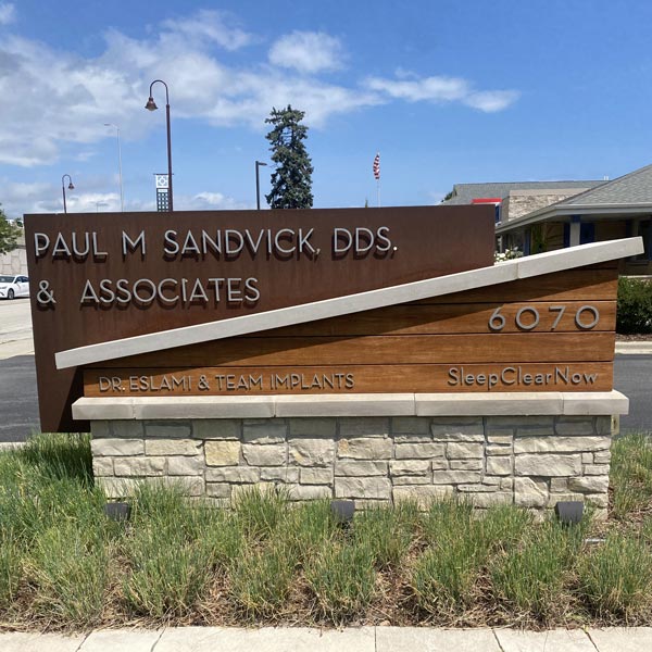 outdoor sign for Sandvick DDS